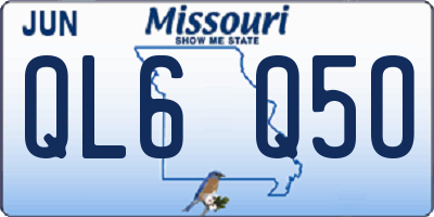 MO license plate QL6Q5O