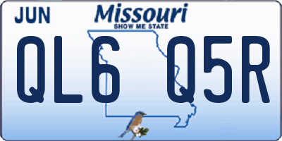 MO license plate QL6Q5R