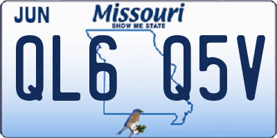 MO license plate QL6Q5V