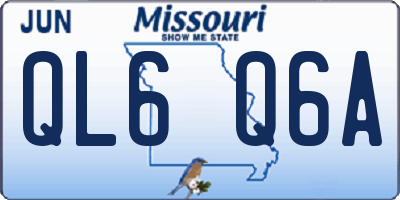 MO license plate QL6Q6A