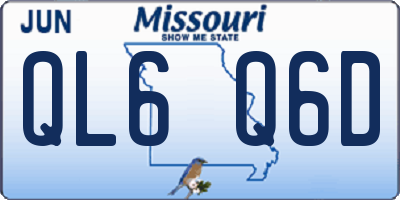 MO license plate QL6Q6D