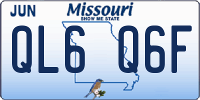 MO license plate QL6Q6F