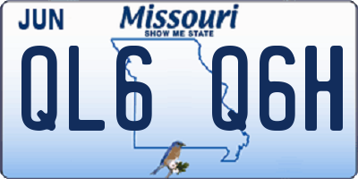 MO license plate QL6Q6H