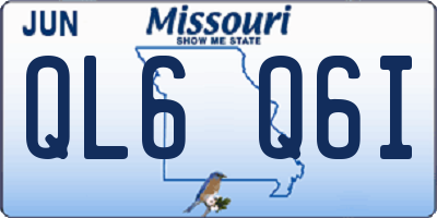 MO license plate QL6Q6I