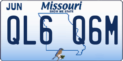 MO license plate QL6Q6M