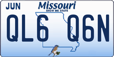 MO license plate QL6Q6N