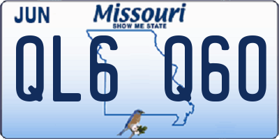 MO license plate QL6Q6O