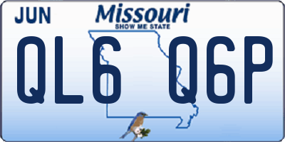 MO license plate QL6Q6P