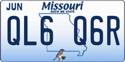 MO license plate QL6Q6R