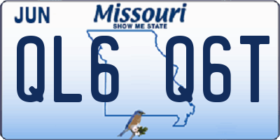 MO license plate QL6Q6T