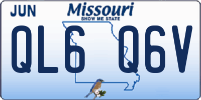 MO license plate QL6Q6V