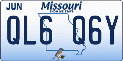 MO license plate QL6Q6Y