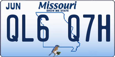 MO license plate QL6Q7H