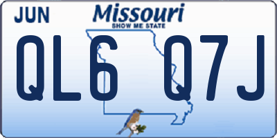 MO license plate QL6Q7J
