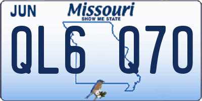 MO license plate QL6Q7O
