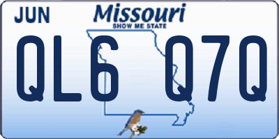 MO license plate QL6Q7Q