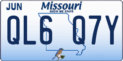MO license plate QL6Q7Y