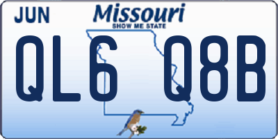 MO license plate QL6Q8B