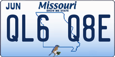 MO license plate QL6Q8E