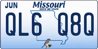 MO license plate QL6Q8Q