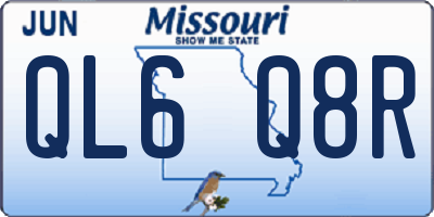 MO license plate QL6Q8R