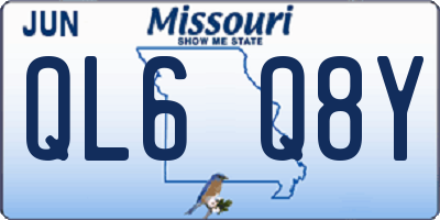MO license plate QL6Q8Y
