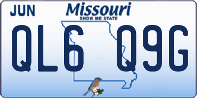 MO license plate QL6Q9G