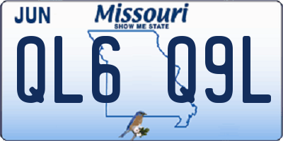 MO license plate QL6Q9L