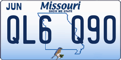 MO license plate QL6Q9O