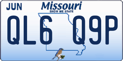MO license plate QL6Q9P