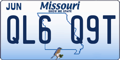 MO license plate QL6Q9T