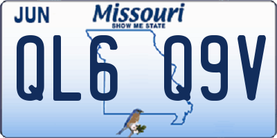 MO license plate QL6Q9V