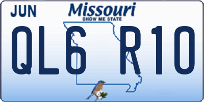MO license plate QL6R1O