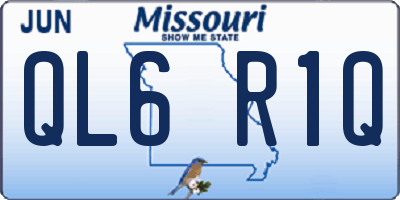 MO license plate QL6R1Q