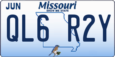 MO license plate QL6R2Y