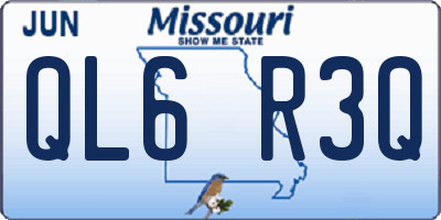 MO license plate QL6R3Q