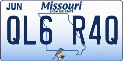 MO license plate QL6R4Q