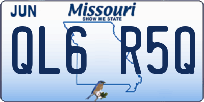 MO license plate QL6R5Q