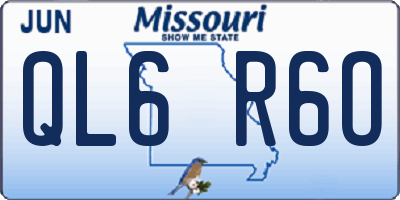 MO license plate QL6R6O
