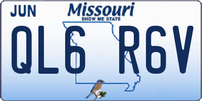 MO license plate QL6R6V