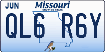 MO license plate QL6R6Y
