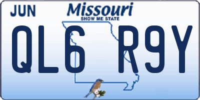 MO license plate QL6R9Y