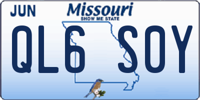 MO license plate QL6S0Y