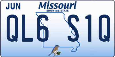 MO license plate QL6S1Q