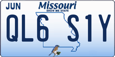 MO license plate QL6S1Y