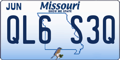 MO license plate QL6S3Q