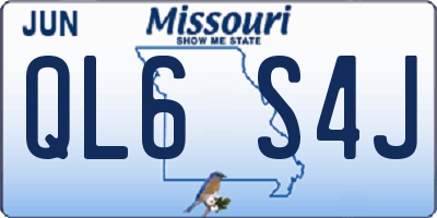 MO license plate QL6S4J