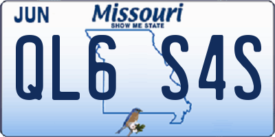 MO license plate QL6S4S