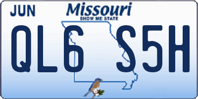 MO license plate QL6S5H