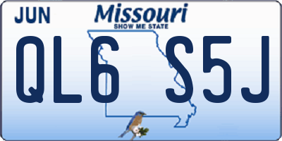 MO license plate QL6S5J